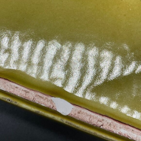 Vintage Cigarette Box Ashtray Set Mid Century Ceramic Card Suits Yellow Gold 60s - Picture 7 of 9